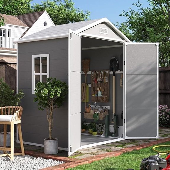 UDPATIO 6x4.5 FT Outdoor Resin Garden Shed