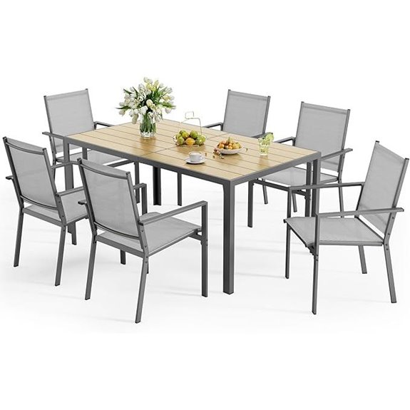 Ahomly 6-Piece Patio Table and Chair Set