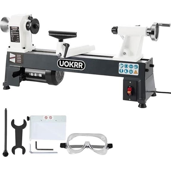 Mini Wood Lathe Machine 10x18 inch Variable Speeds