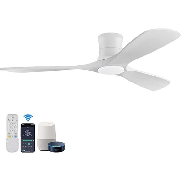 52in Smart Ceiling Fan with Lights and WiFi Control