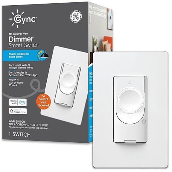 GE CYNC Smart Dimmer Switch No Neutral Alexa & Google Compatible