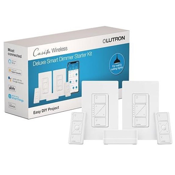 Lutron Caseta Smart Dimmer Switch Kit (2 Pack)