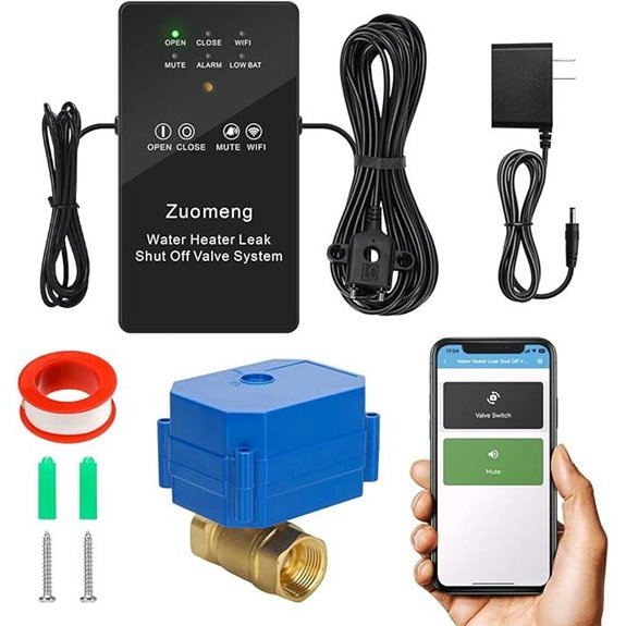 Smart Water Heater Valve with Leak Sensor