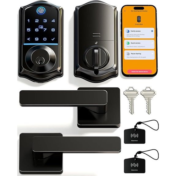 Veise VE017-B Smart Fingerprint Lock with Handles