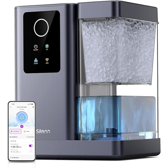 Silonn Countertop Nugget Ice Maker with App and Voice