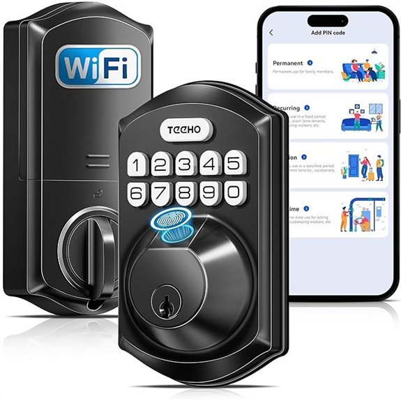 TEEHO WiFi Smart Lock with Fingerprint & App Control