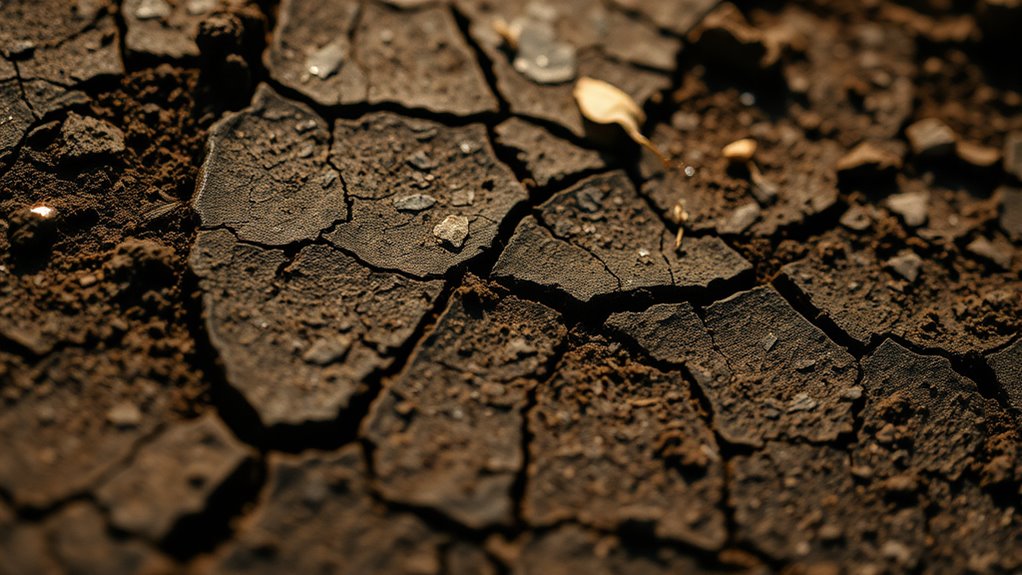 soil becomes tightly packed