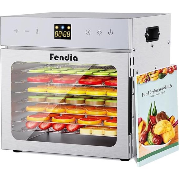 Stainless Steel Food Dehydrator with Timer and Overheat Protection