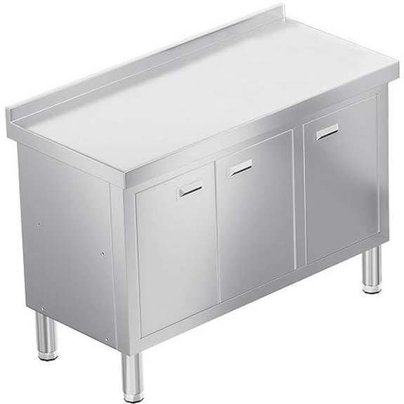 WWK 47 Stainless Steel Prep Table with Cabinet