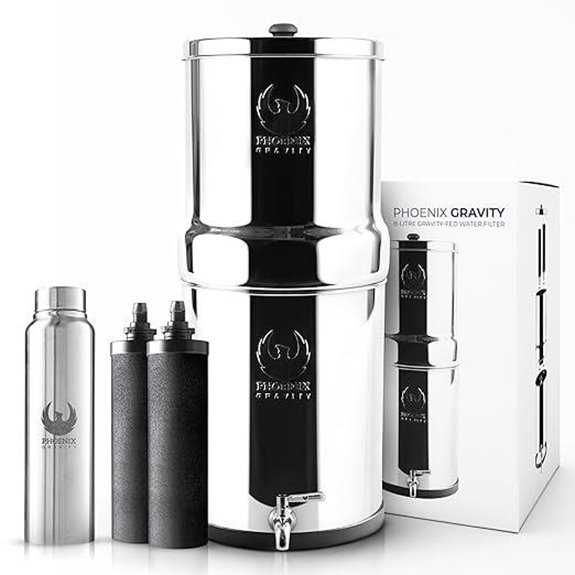 Gravity Stainless Steel Water Filter System