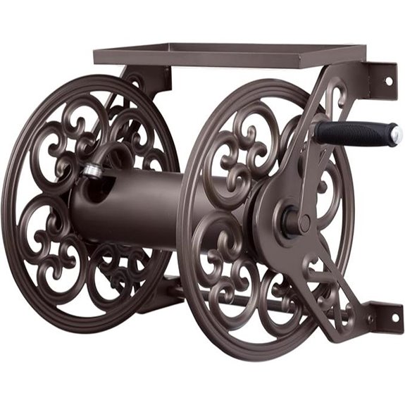 Liberty Garden Steel Wall Mount Garden Hose Reel