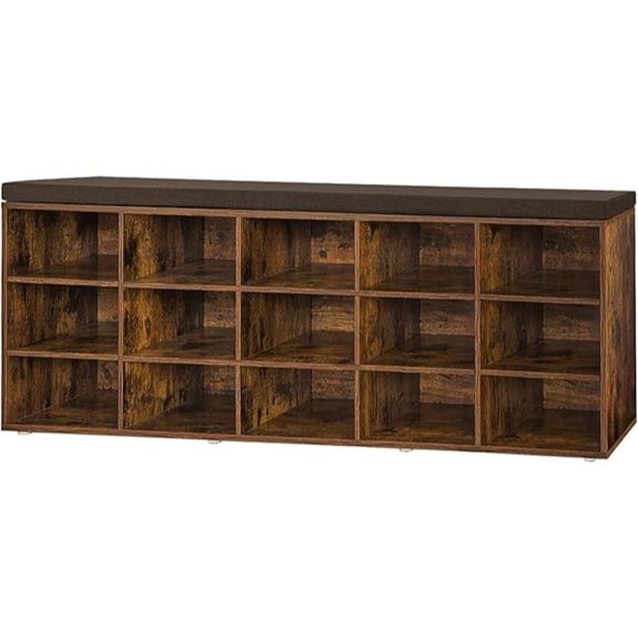 DINZI LVJ Shoe Storage Bench with Cushions