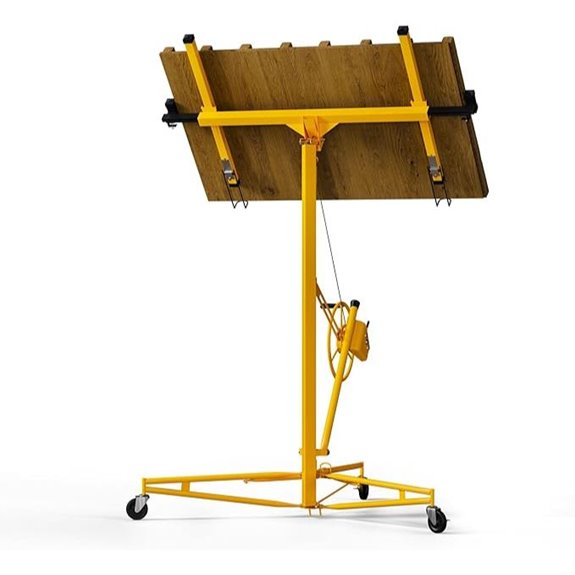 Drywall Lift with Telescopic Arm and Lockable Wheels