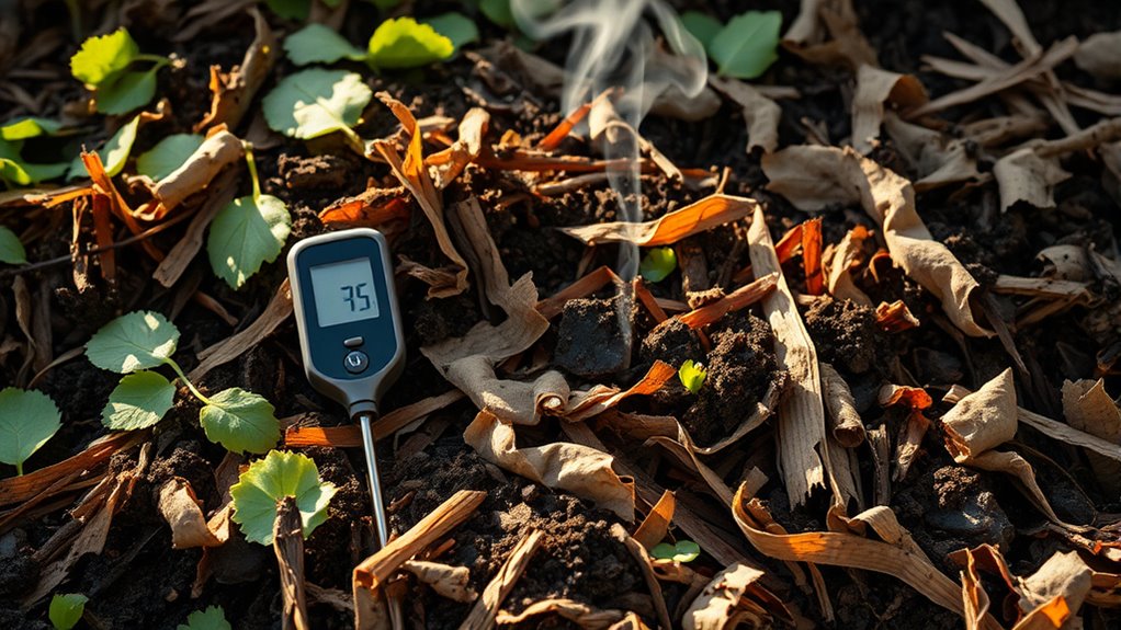 temperature indicates compost activity