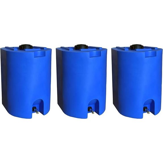WaterPrepared 3 Pack 55 Gallon Rain Barrel Tanks