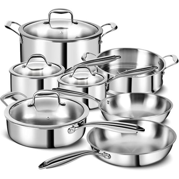 3-Ply Stainless Steel 11-Piece Cookware Set