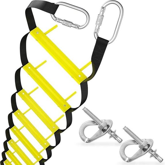 3-Story Fire Escape Ladder with Mounting Anchors