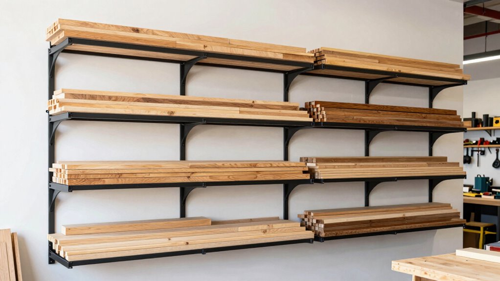 top lumber storage wall racks