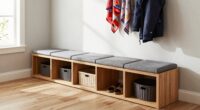 top mudroom bench cubbies