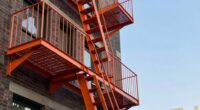 top second story fire escape ladders