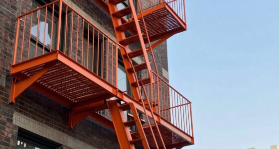 top second story fire escape ladders