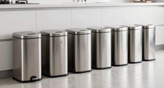 top stainless steel sensor trash cans