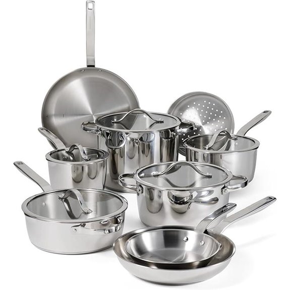 Tramontina Tempo Tri-Ply 14-Piece Cookware Set