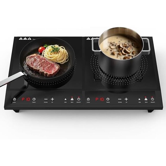 Double Induction Cooktop with 2 Burners and Timer