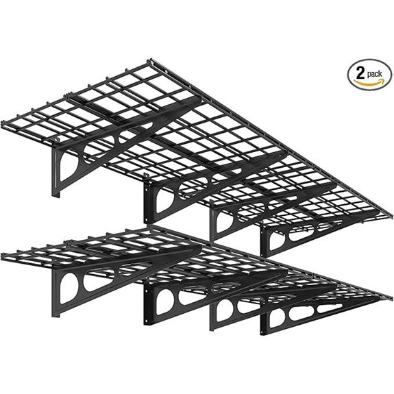 FLEXIMOUNTS 2-Pack 6ft Wall Garage Shelves