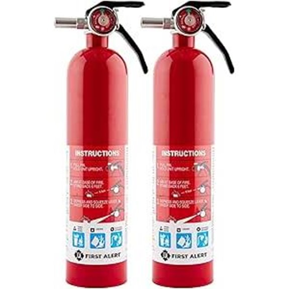 First Alert Home1-2 Standard Home Fire Extinguisher Red 2PACK