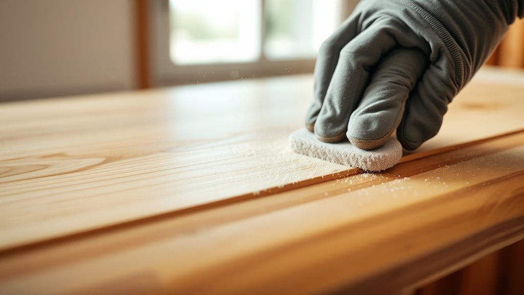 use gentle consistent sanding