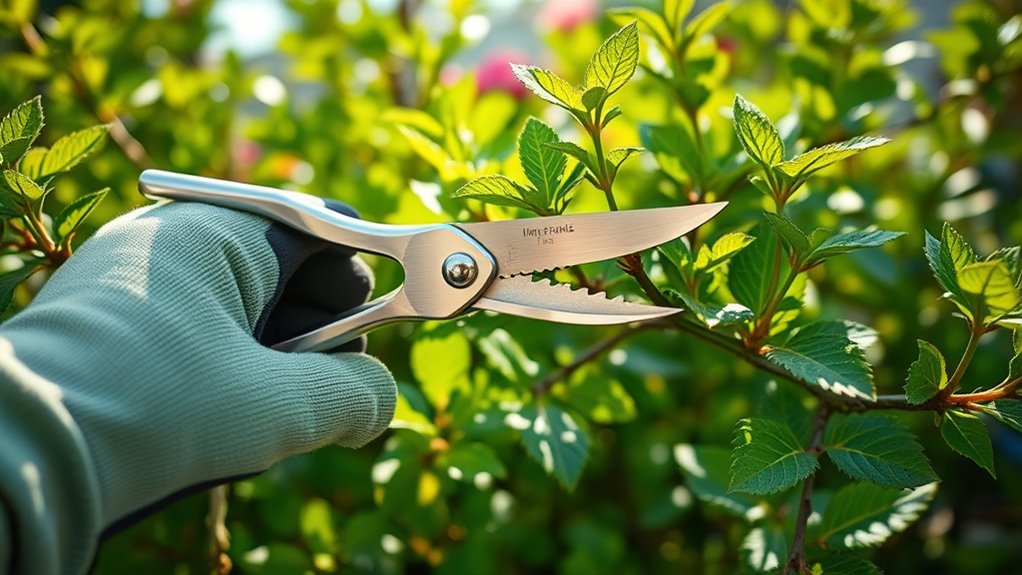 use sharp clean pruning tools