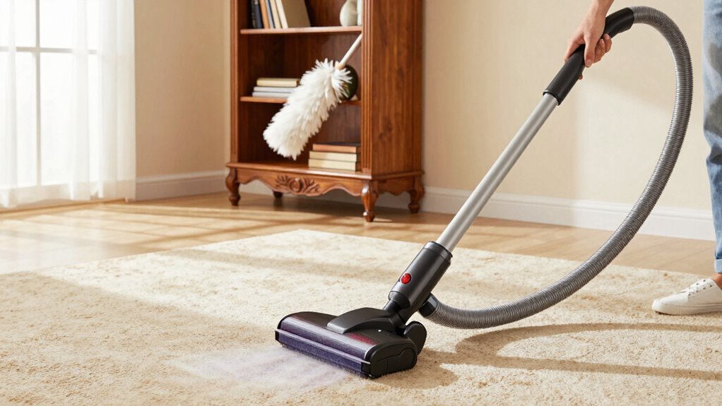 vacuum first dust last