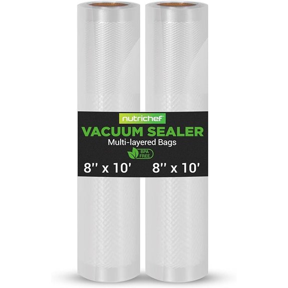 NutriChef Vacuum Sealer Bags 8x10 Rolls (2 Pack)