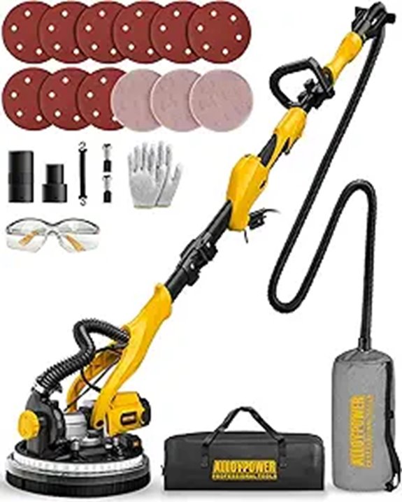 Drywall Sander with Vacuum Variable Speed LED Light