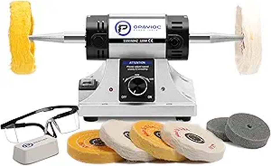 Jewelry Polisher with Variable Speed and Accessories