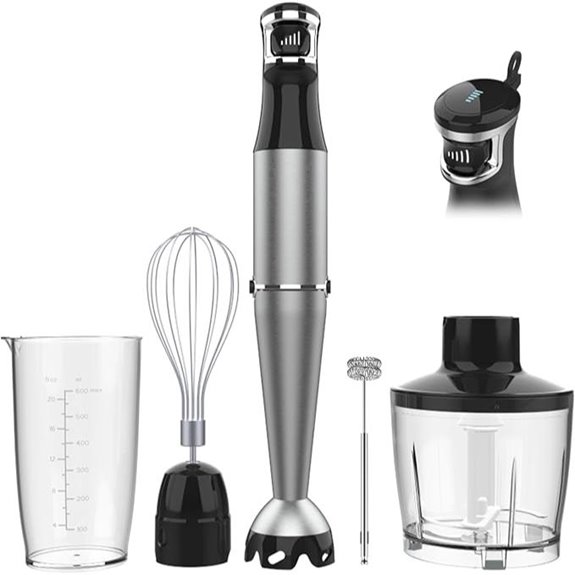 Immersion Hand Blender 5-in-1 with Attachments