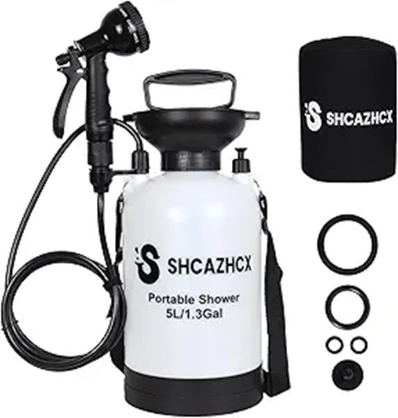 Portable Outdoor Shower with 10 Spray Modes