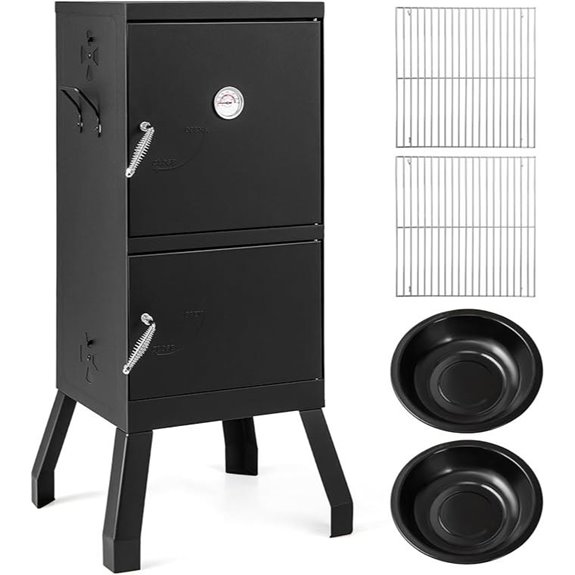 Giantex Vertical Charcoal Smoker with Accessories