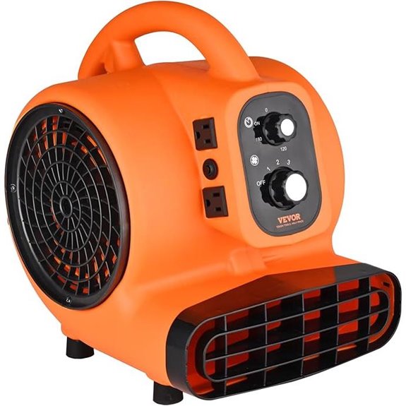 VEVOR 1/4 HP Air Mover Carpet Dryer with Angles