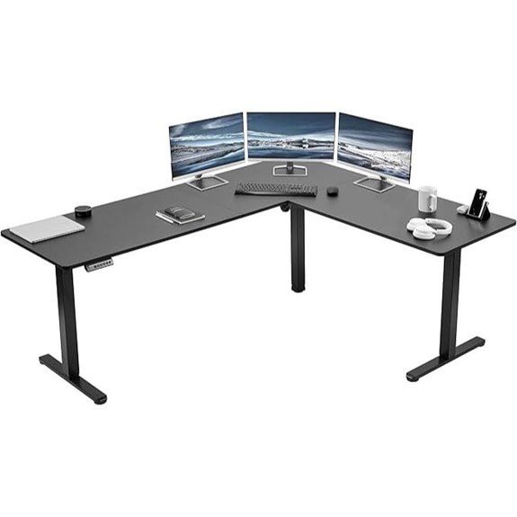 VIVO Electric L-Shaped Standing Desk (75x63 inches)