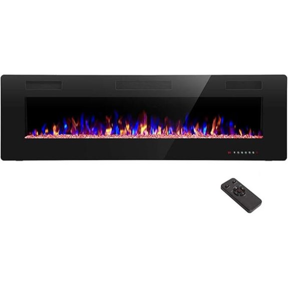 R.W.FLAME 60 Wall-Mount Electric Fireplace with Remote
