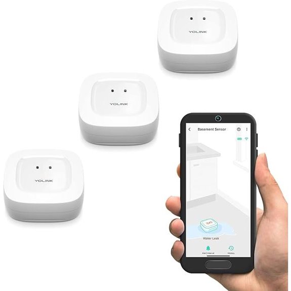 YoLink Water Leak Sensor 3-Pack with Notifications
