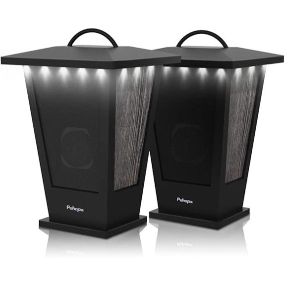 Pohopa Waterproof Bluetooth Speakers with LED Lights (2 Pack)