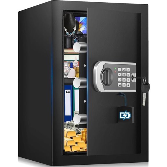 Water and Fireproof Home Safe with Keypad