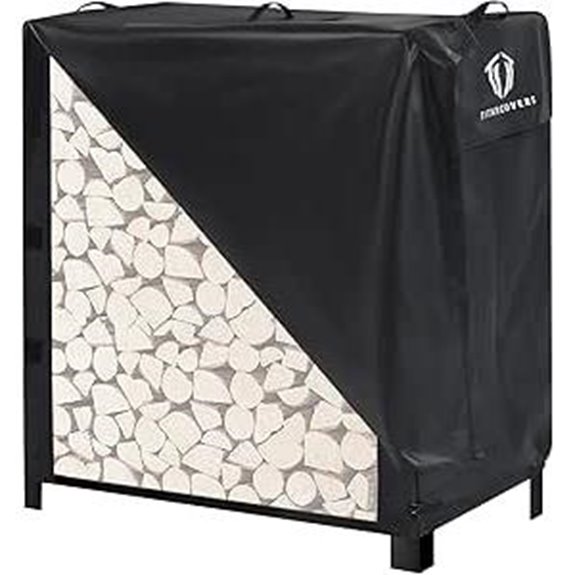 4ft Firewood Rack Cover Waterproof Windproof Oxford