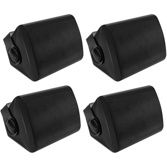 Herdio Waterproof Wall Mount Indoor/Outdoor Speakers (2 Pairs)