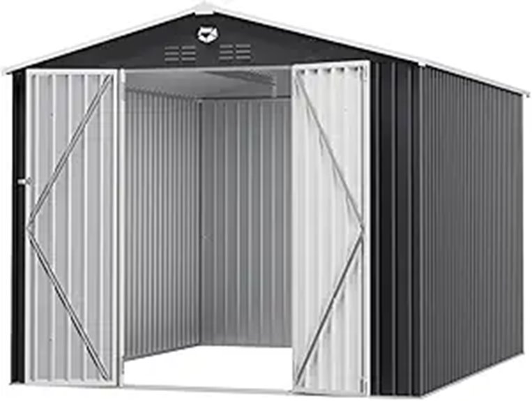 10x12 FT Waterproof Metal Storage Shed