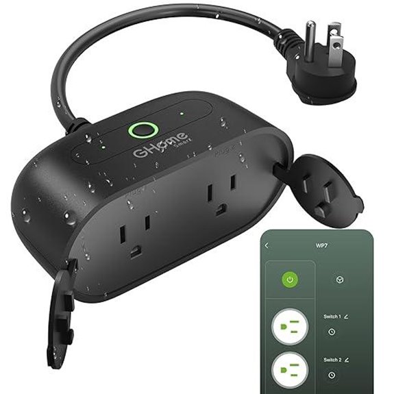 GHome Smart Outdoor Wi-Fi Plug with Waterproof Sockets