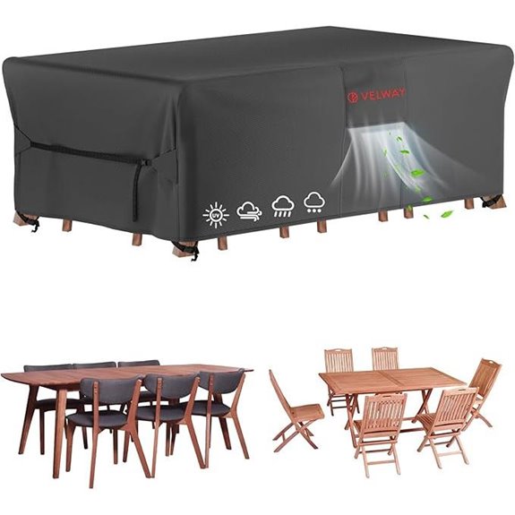 Velway Waterproof Patio Furniture Cover with Windproof Buckles